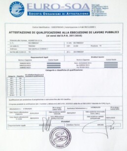 CERTIFICAZIONE LAVORI PUBBLICI EURO-SOA